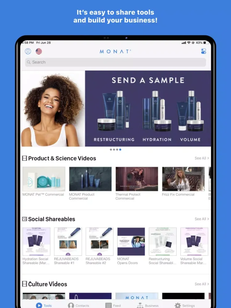Скриншоты MONAT Connect iPad 